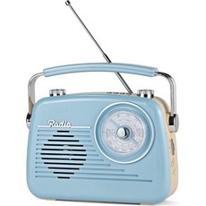 단파 AM FM 라디오 레트로 리시버 블루투스 스피커 훌륭한 리셉션 TF 카드 USB 플레이 지원 대형 다이얼 배터리 전원 공급 또는 벽 플러그인 친구 노인들도 쉽게 사용할 수, Blue