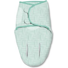 100% 유기농 코튼을 사용한 스와들Me Luxe Perfect Temp Swaddle - Small/Medium 1팩 바스켓 짜임 0-3개월: Baby