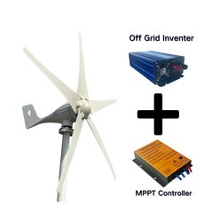 MPPT 충전 컨트롤러 포함 풍력 터빈 발전기 풍차 요트 농장 가정용 무상 에너지 2KW, Off Grid System 1, 2000W 3 Blades, 48V, 1개