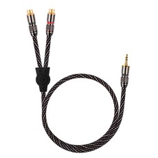 YYAUDIO HiFi 오디오 케이블 MP3 MP4 PC 전화 증폭기 믹서용 6N OFC AUX 35 스테레오 잭 RCA Y스플리터 케, 04 3m, 02 3.5 TO 2RAC(F)