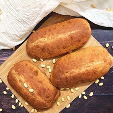 [유스마일] 우리밀 100%통밀로 만든 빵 & 밀기울 호밀로 만든 빵( 발효비지 / 돼지감자 / 밀기울 호밀), 발효비지통밀빵, 5개입, 300g