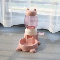 강아지 고양이 페달 자동 반자동 복숭아색, 1개, 연피치핑크, 1L