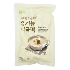 풀무원 소문난 유기농 떡국떡 (500g) 말랑말랑 쏘울푸드 아침식사대용 캠핑요리 야식 어린이간식, 5개