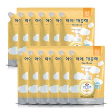 아이깨끗해 핸드워시 파우더향 리필, 200ml, 12개