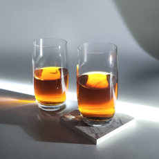 아이템픽 롱 유리컵 세트 컵받침 주스잔 술잔 260ml, 1세트