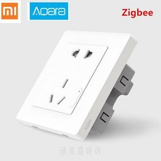 원래 xiaomi Aqara 스마트 벽 소켓 Xiaomi 스마트 홈 키트 용 ZigBee wifi, 상세내용참조