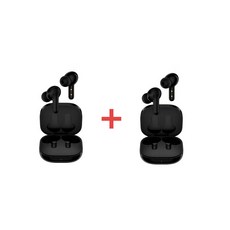  1+1 QCY T13 큐씨와이 블루투스 이어폰 APP 연동, 블랙1+1 