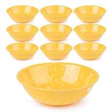 레트로 분식 그릇 포장마차 떡볶이 라면 캠핑 접시, 옐로우, 레트로그릇, 10개 옐로우, 레트로그릇, 10개