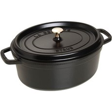 스타우브 꼬꼬떼 주철 냄비 33cm 6.7L 블랙 매트, 15cm 타원형 블랙 매트, 1개