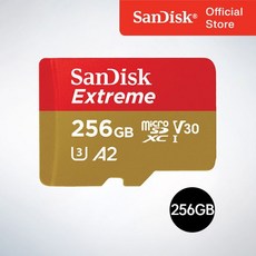 샌디스크코리아 공식인증정품 마이크로 SD카드 SDXC Extreme 익스트림 QXAV 256GB