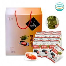 밥도둑 명란 맛 김 선물세트(소) 6gx24 쇼핑박스포함, 00하동 녹차 명란 맛김 선물세트(소) 6g(1봉) x