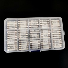 세라믹 퓨즈 모음 키트 보험 튜브 6mm x 30mm 0.5A 1A 75 개, 1개