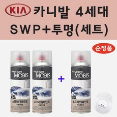 순정품 기아 카니발 4세대 SWP 스노우화이트펄 (2개세트) 스프레이 페인트 + 투명스프레이 200ml - swp스프레이