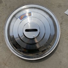 라지알루미늄팬 후라이팬 팬케이크팬 무코팅알루미늄팬 특대 후라이팬 후라이팬, 59센티 24근, 스테인리스 덮개