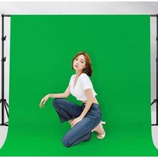 유투브 크로마키 배경 사진 롤스크린 촬영용 녹색 3M, 3x3m+강철 클립, 1개