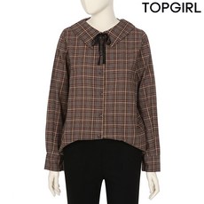 [TOPGIRL] 체크 넥리본 카라 블라우스_TIZASH913F