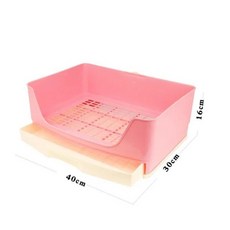 고양이변기 초대형 토끼 배변 상자 화장실 서랍 50 애완 동물 필름 25 훈련 패드 청소 세트 작은 팬, only Pink toilet, 1개, [06] only Pink toilet