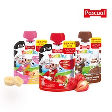 파스쿠알 동물복지 요기키즈 초콜릿맛 3가지맛 24팩, 딸기바나나맛 24팩