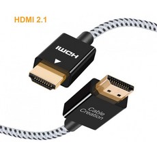 CableCreation HDMI 2.1 케이블 브레이드가있는 8K 초고속 HDMI 케이블 48Gbps HDR eARC 돌비 비전 VRR 닌텐도 스위치, 1