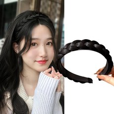 [4개컬러]워더미 꽈베기 땋은 벼머리 헤어밴드 여성 가발 머리띠 F586