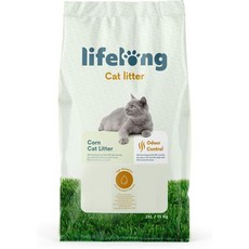 독일 Lifelong Corn Cat Litter 고양이 모래 흡수성 무향 25L, 1개