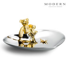 지아몰 수납 접시 독일 MODERN 진주 액세서리 곰돌이 플레이트 화장 대 화장실 샤워 진열 장식품 반지 받침대 둘둘 감다