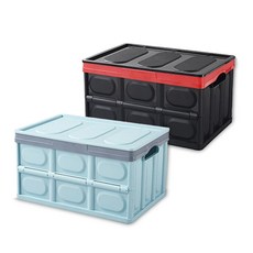 캠핑폴딩박스 코스트코폴딩박스 방수팩 캠핑수납박스 캠핑용품 트렁크정리, 블루 중형, 1개