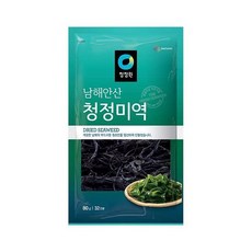 청정원 엄마손맛 맞벌이 우리가족 남해안산 청정 미역 80g(32인분) 국민국 아기국 산모 자취 집밥 간편식 오이냉국 무침 생일 산모 출산 미소장국, 19개