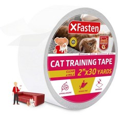 XFasten 고양이 발바닥 보호제 긁힘 방지 훈련 테이프 투명 2인치 x 30야드 소파용 문 가구 가죽용 키티 발 고양이용 보호 Q1706384, 1개