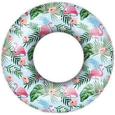 어른 수영튜브 성인 암튜브 원형 성인용 풀 튜브 인쇄된 플로트 여름 해변 파티 이너 튜브, Pattern-Flamingo, 32 inch
