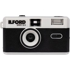 ILFOPD 일포드 Sprite 35-II 다회용 35mm 아날로그 토이카메라 (흑백필름 내장) 블랙&실버, White, 1개