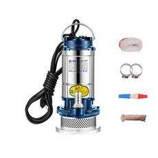 Marrdin 고압 수중펌프 양수기 워터 배수 물 모터 지하수 농업용 우물, 고양정 수동, 2200W 1인치 전원선7m+호스5m, 1개
