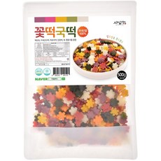 국내산 쌀로만든 오색 꽃떡국떡 2kg, 4개, 500g