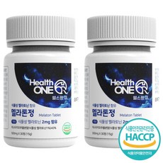 헬스원큐 식물성 멜라토닌 2mg 함유 멜라톤정, 2개, 30정