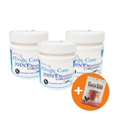 미미씨앙 도그케어 관절 강아지영양제 250g 3개 + 알파독 치킨사사미 강아지간식 60g 1개