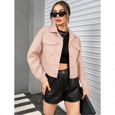  데일리자켓 색감있는 전면 업워드 버튼 디자인의 플립 포켓 오버코트223112 