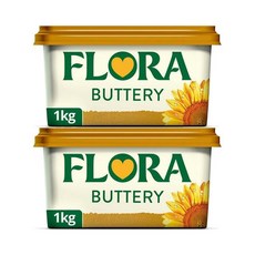 Flora 플로라 버터리 스프레드 1kg 2팩, 2개