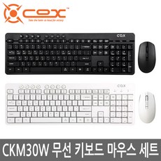 COX CKM30W 무선 키보드 마우스 세트 정품, 블랙