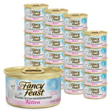 팬시피스트 키튼 텐더 고양이 주식캔, 참치, 85g, 12개, 흰살생선