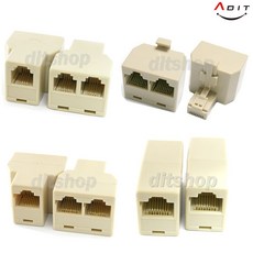 ADIT 전화 랜 6P4C 8P8C I형 Y형 커플러 랜케이블 전화케이블 연장잭 RJ11 RJ45, AS0004, 1개 - rj45torj11