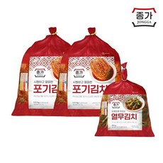 [종가] 중부식 포기김치 11kg + 열무김치 증정 900g, 단품