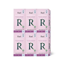 Rael 유기농 순면 탐폰, 라이트, 12개입, 6개