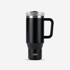 SAHINER 대용량 보온보냉 손잡이텀블러, 1200ml, 블랙, 1개
