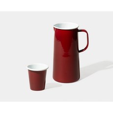 FALCON ENAMELWARE 팔콘 에나멜웨어 법랑 드링킹 세트 3파인트 저그 및 4개의 텀블러, 그린, 1개