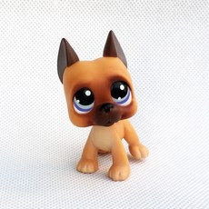 LPS 고양이 애완 동물 가게 장난감 진짜 희귀 동물 그림 그레이트 데인 244 라이트 브라운 개 보라색 눈 어린이 크리스마스 선물