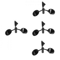 발라쿠 4pcs 아네모미터 풍력 컵 게이지 센서 교체 풍속 미터 도구 주요 쉘 복근, 4개