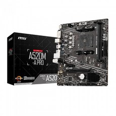 MSI A520M-A PRO AMD 메인보드 마더보드, 1개