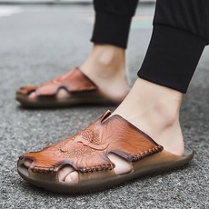 바이스타 남자 여름 샌들 리얼 가죽 샌들240-290
