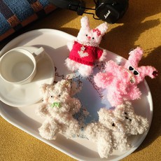 모루인형 만들기 DIY 키트 인형 만들기 모루 키링 공예, 드레스키트, 1개, 연노랑