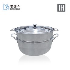 킹센스 삼중 인덕션 2단 찜솥 찜기 IH 3중 대용량찜기 장보고주방, 1개, 40cm